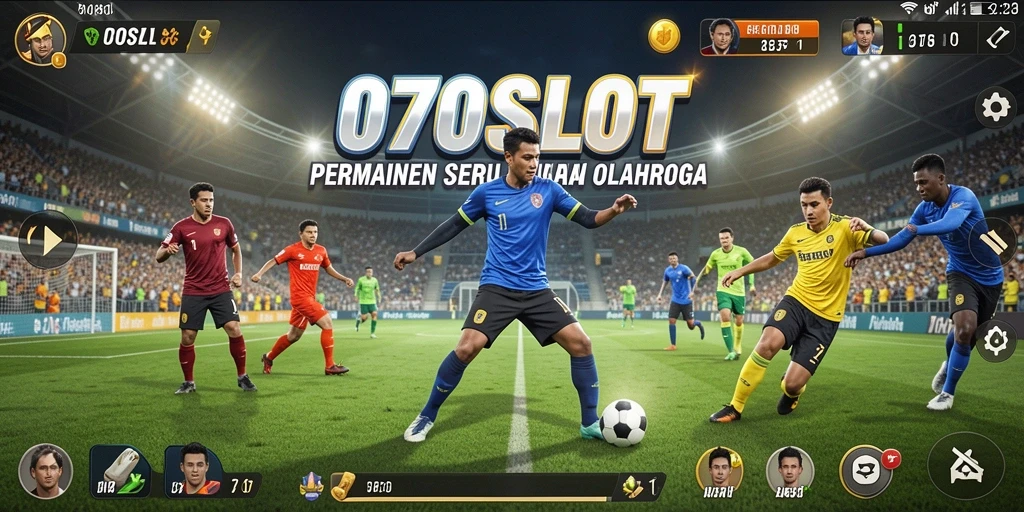 Screenshot utama 070SLOT menunjukkan gameplay seru dalam pertandingan olahraga.