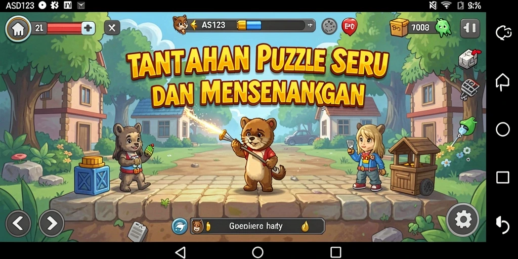 Tampilan gameplay ASD123 yang penuh warna dan tantangan.