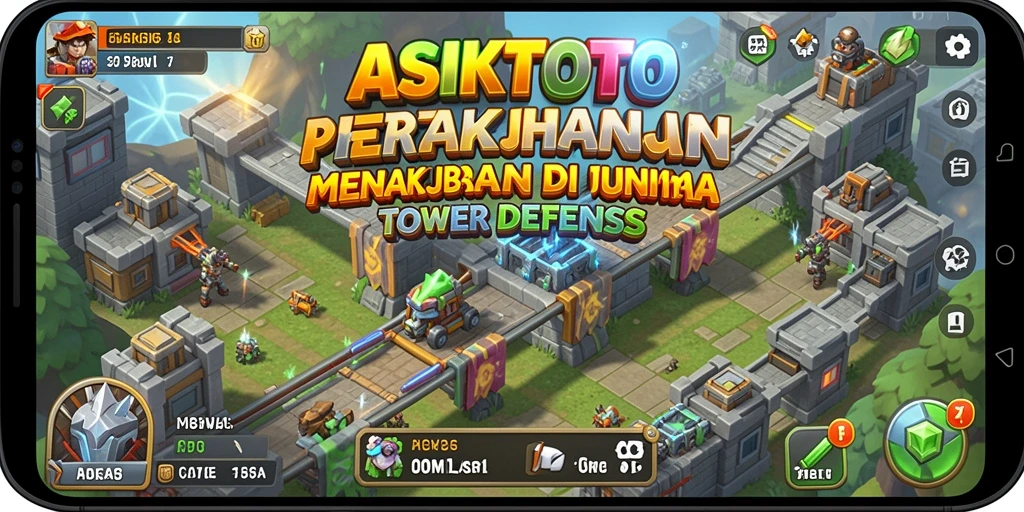 Tampilan menarik dari gameplay ASIKTOTO yang penuh strategi Tower Defense.