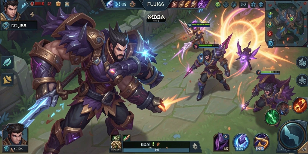 Tampilan gameplay seru di arena pertempuran FUJI66.