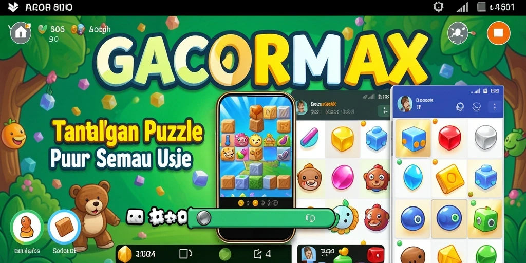 Screenshot menampilkan gameplay seru GACORMAX dengan tantangan puzzle yang menarik.