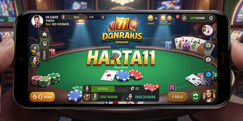 Screenshot HARTA11 menampilkan pengalaman bermain Poker yang seru dan interaktif.