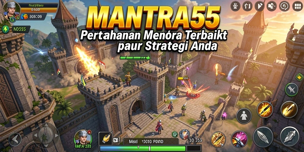 Tampilan menarik dari gameplay MENARA dalam MANTRA55.
