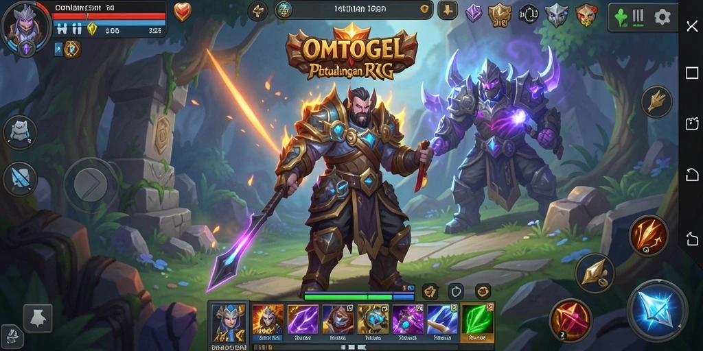 Tangkapan layar utama OMTOGEL menampilkan pertarungan seru dalam dunia RPG.