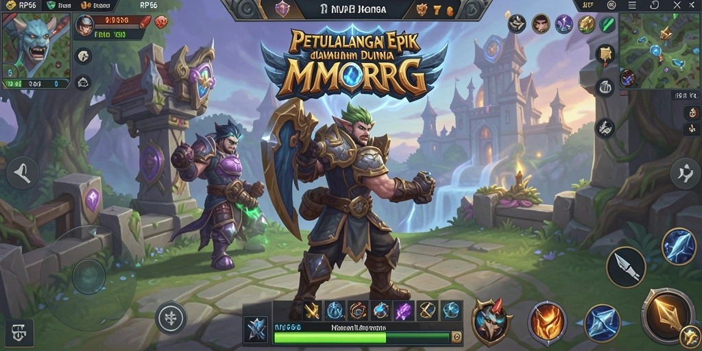 Gameplay menarik di dunia MMORPG RP66 yang luas.