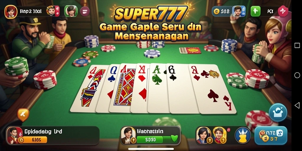Gameplay seru di SUPER777 dengan fitur Gaple yang menarik.